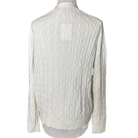 Lands’ End Women’s Cable Knit Cardigan Sweater. Size Large 14-16 - Picture 2 of 5